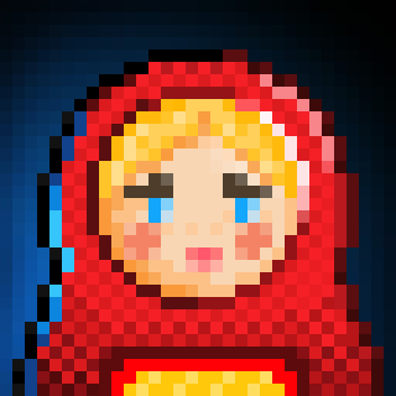 Matryoshka №1 in Pixel Art Style by Igor Sorokin. Матрешка в пиксельном стиле. Автор Игорь Сорокин.