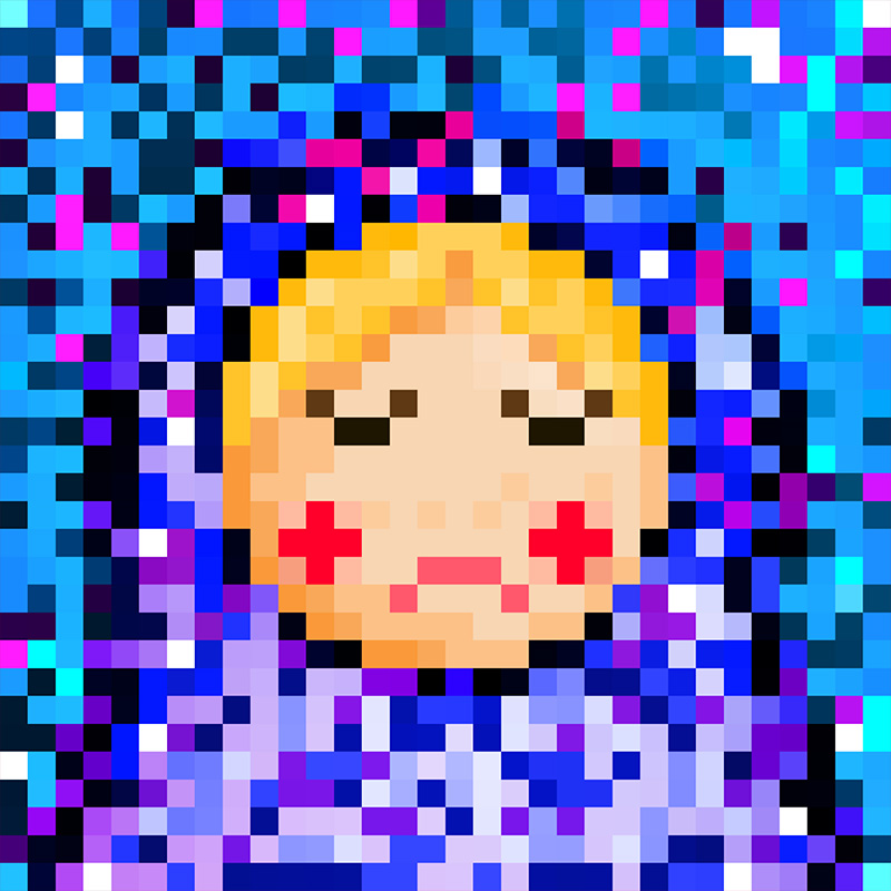 NFT Matryoshka №10 in Pixel Art Style by Igor Sorokin. TON blockchain. НФТ Матрешка в пиксельном стиле №10. Автор Игорь Сорокин. Блокчейн ТОН.