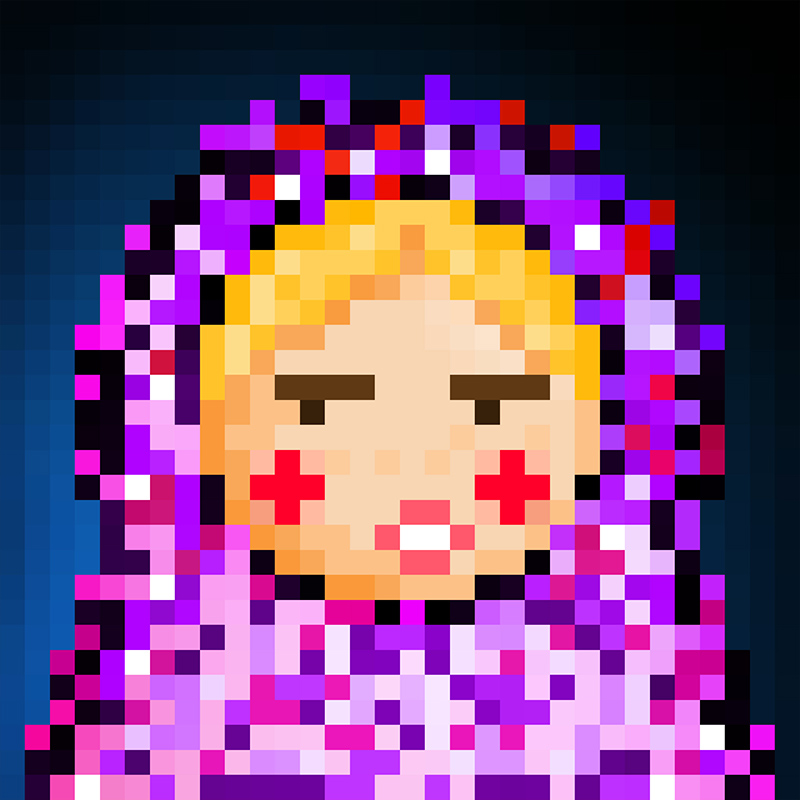 NFT Matryoshka №12 in Pixel Art Style by Igor Sorokin. TON blockchain. НФТ Матрешка в пиксельном стиле №12. Автор Игорь Сорокин. Блокчейн ТОН.