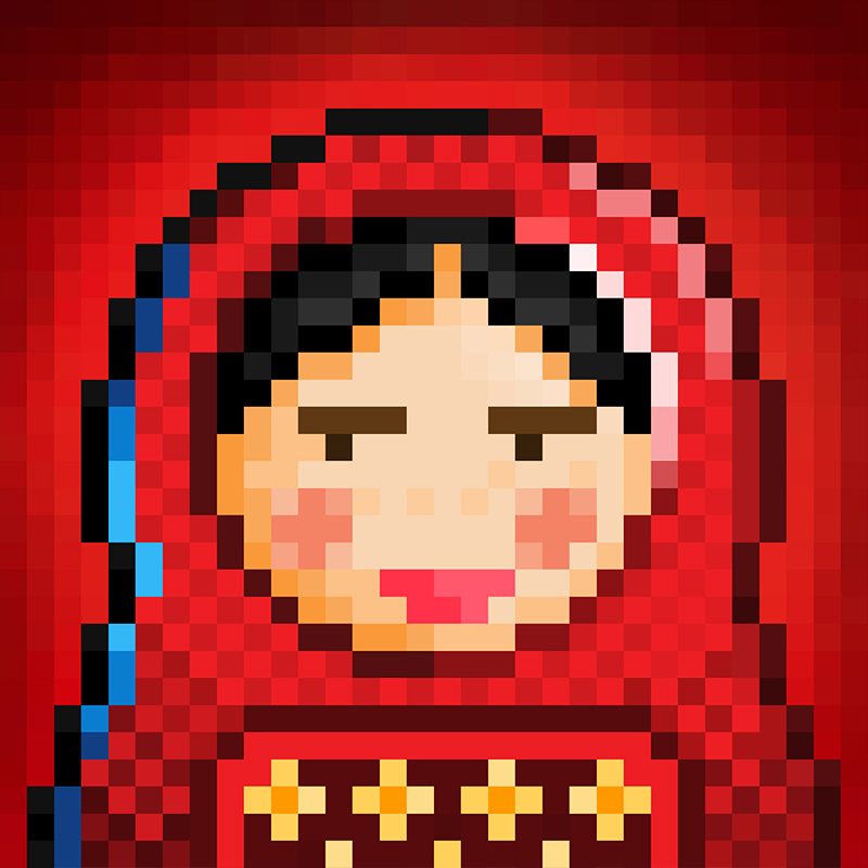 NFT Matryoshka №13 in Pixel Art Style by Igor Sorokin. TON blockchain. НФТ Матрешка в пиксельном стиле №13. Автор Игорь Сорокин. Блокчейн ТОН.
