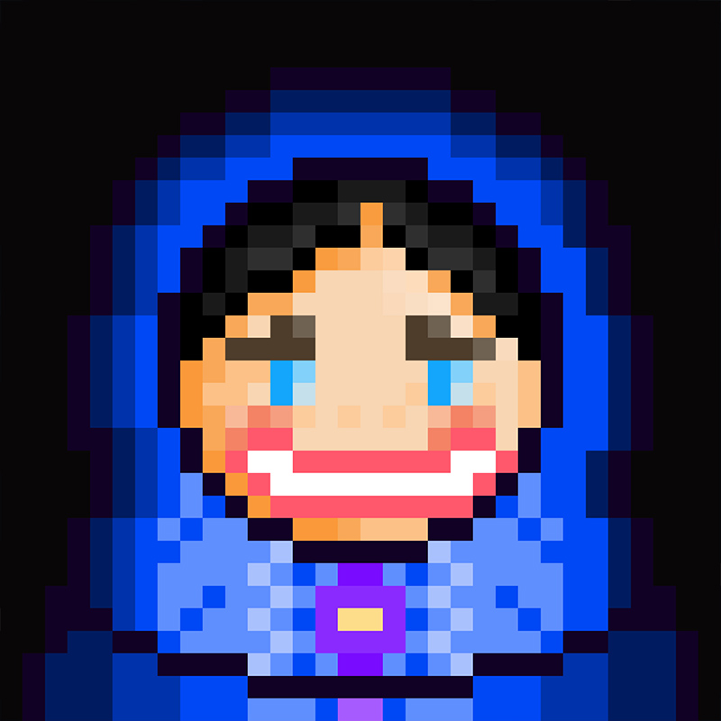 NFT Matryoshka №20 in Pixel Art Style by Igor Sorokin. TON blockchain. НФТ Матрешка в пиксельном стиле №20. Автор Игорь Сорокин. Блокчейн ТОН.