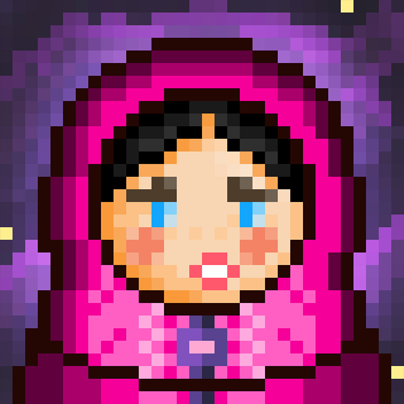 NFT Matryoshka №21 in Pixel Art Style by Igor Sorokin. TON blockchain. НФТ Матрешка в пиксельном стиле №21. Автор Игорь Сорокин. Блокчейн ТОН.