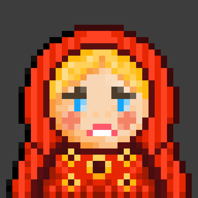 NFT Matryoshka №24 in Pixel Art Style by Igor Sorokin. TON blockchain. НФТ Матрешка в пиксельном стиле №24. Автор Игорь Сорокин. Блокчейн ТОН.