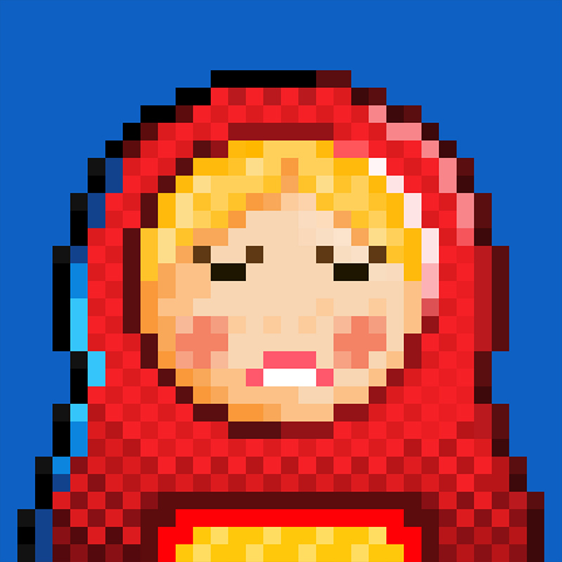 NFT Matryoshka №25 in Pixel Art Style by Igor Sorokin. TON blockchain. НФТ Матрешка в пиксельном стиле №25. Автор Игорь Сорокин. Блокчейн ТОН.