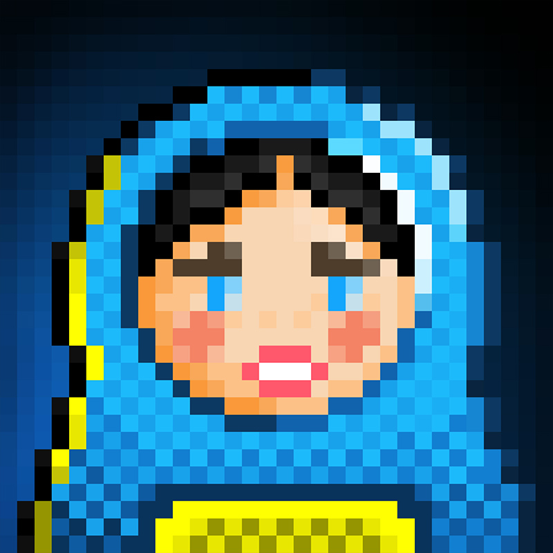 NFT Matryoshka №27 in Pixel Art Style by Igor Sorokin. TON blockchain. НФТ Матрешка в пиксельном стиле №27. Автор Игорь Сорокин. Блокчейн ТОН.