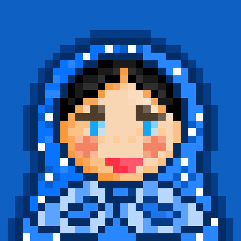 NFT Matryoshka №2 in Pixel Art Style by Igor Sorokin. TON blockchain. НФТ Матрешка в пиксельном стиле №2. Автор Игорь Сорокин. Блокчейн ТОН.
