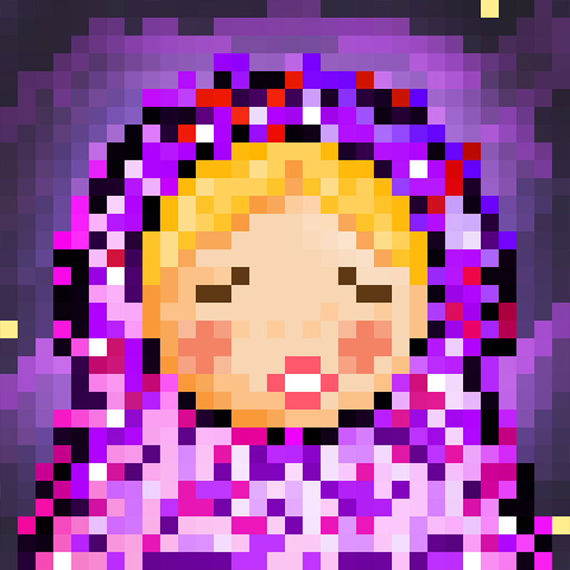 NFT Matryoshka №34 in Pixel Art Style by Igor Sorokin. TON blockchain. НФТ Матрешка в пиксельном стиле №34. Автор Игорь Сорокин. Блокчейн ТОН.