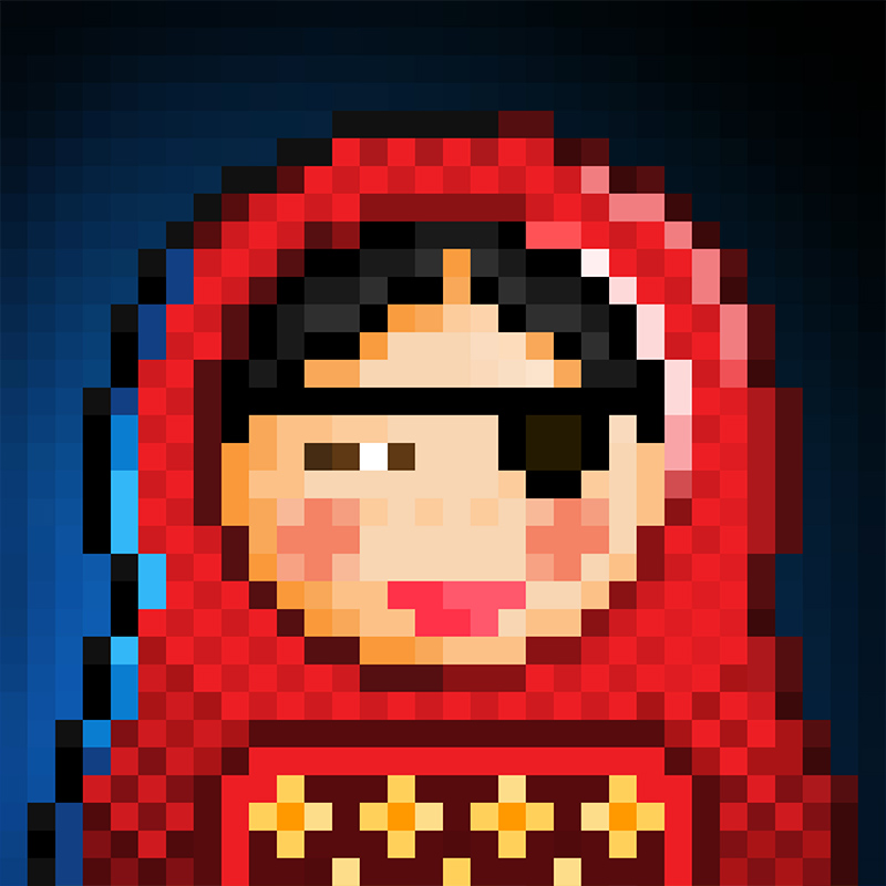 NFT Matryoshka №37 in Pixel Art Style by Igor Sorokin. TON blockchain. НФТ Матрешка в пиксельном стиле №37. Автор Игорь Сорокин. Блокчейн ТОН.