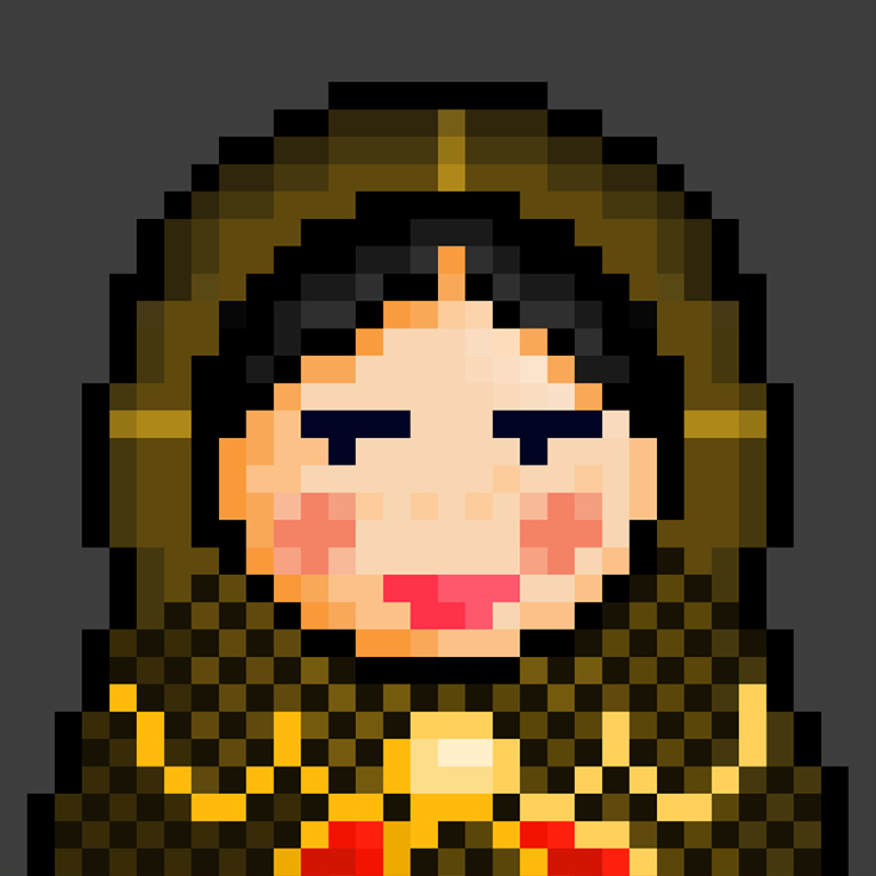 NFT Matryoshka №38 in Pixel Art Style by Igor Sorokin. TON blockchain. НФТ Матрешка в пиксельном стиле №38. Автор Игорь Сорокин. Блокчейн ТОН.
