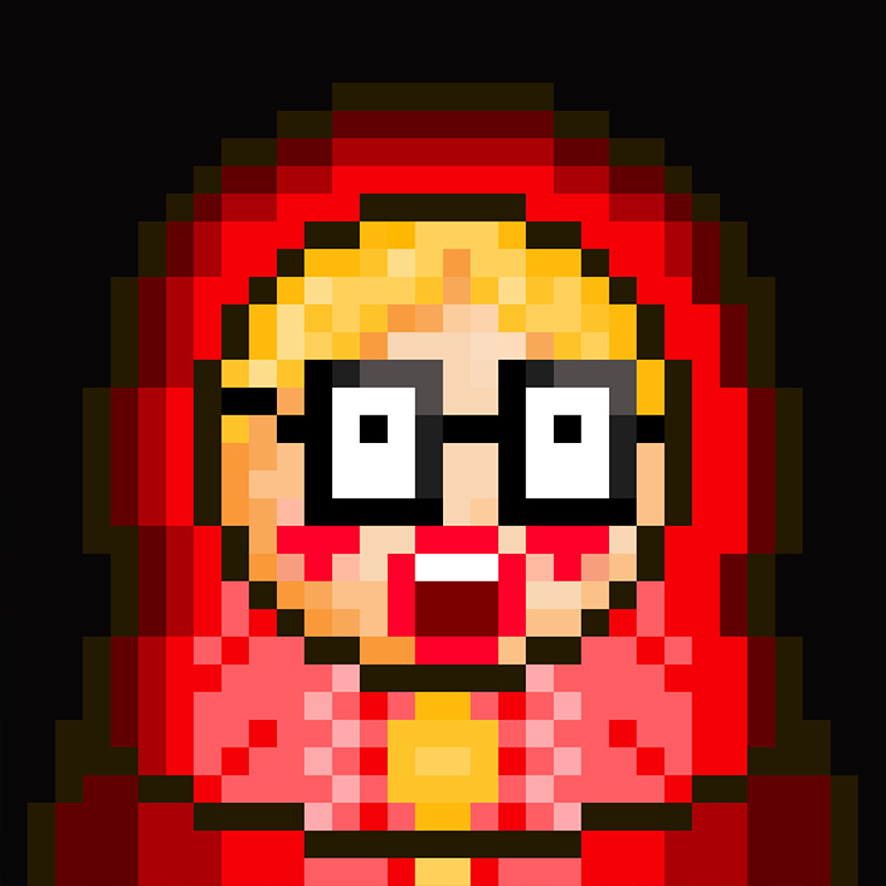 NFT Matryoshka №40 in Pixel Art Style by Igor Sorokin. TON blockchain. НФТ Матрешка в пиксельном стиле №40. Автор Игорь Сорокин. Блокчейн ТОН.