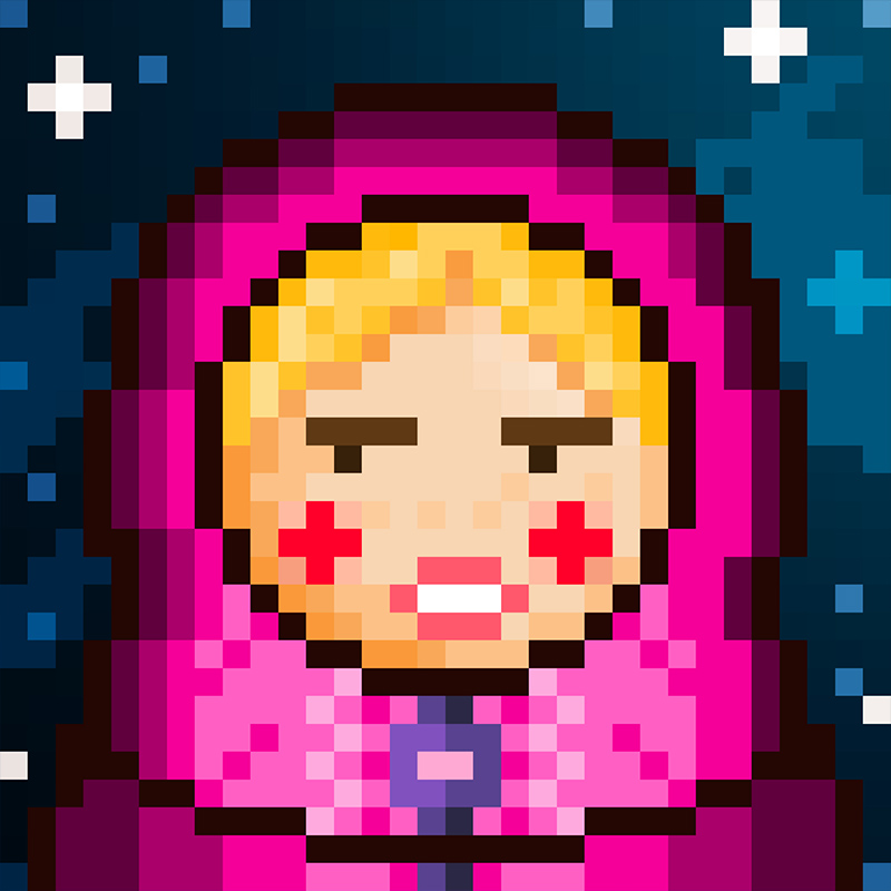NFT Matryoshka №42 in Pixel Art Style by Igor Sorokin. TON blockchain. НФТ Матрешка в пиксельном стиле №42. Автор Игорь Сорокин. Блокчейн ТОН.