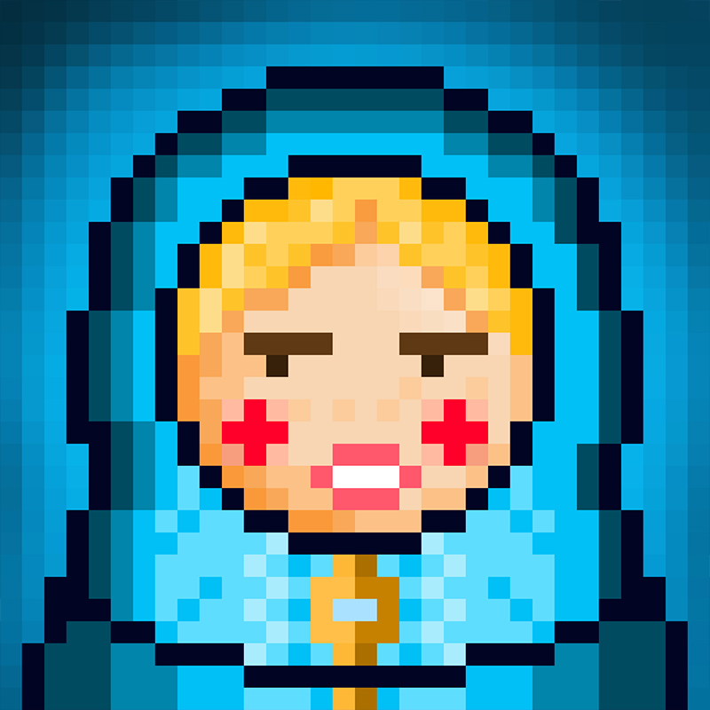 NFT Matryoshka №43 in Pixel Art Style by Igor Sorokin. TON blockchain. НФТ Матрешка в пиксельном стиле №43. Автор Игорь Сорокин. Блокчейн ТОН.