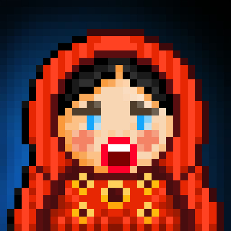 NFT Matryoshka №46 in Pixel Art Style by Igor Sorokin. TON blockchain. НФТ Матрешка в пиксельном стиле №46. Автор Игорь Сорокин. Блокчейн ТОН.