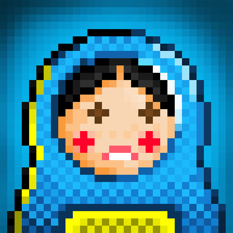 NFT Matryoshka №7 in Pixel Art Style by Igor Sorokin. TON blockchain. НФТ Матрешка в пиксельном стиле №7. Автор Игорь Сорокин. Блокчейн ТОН.