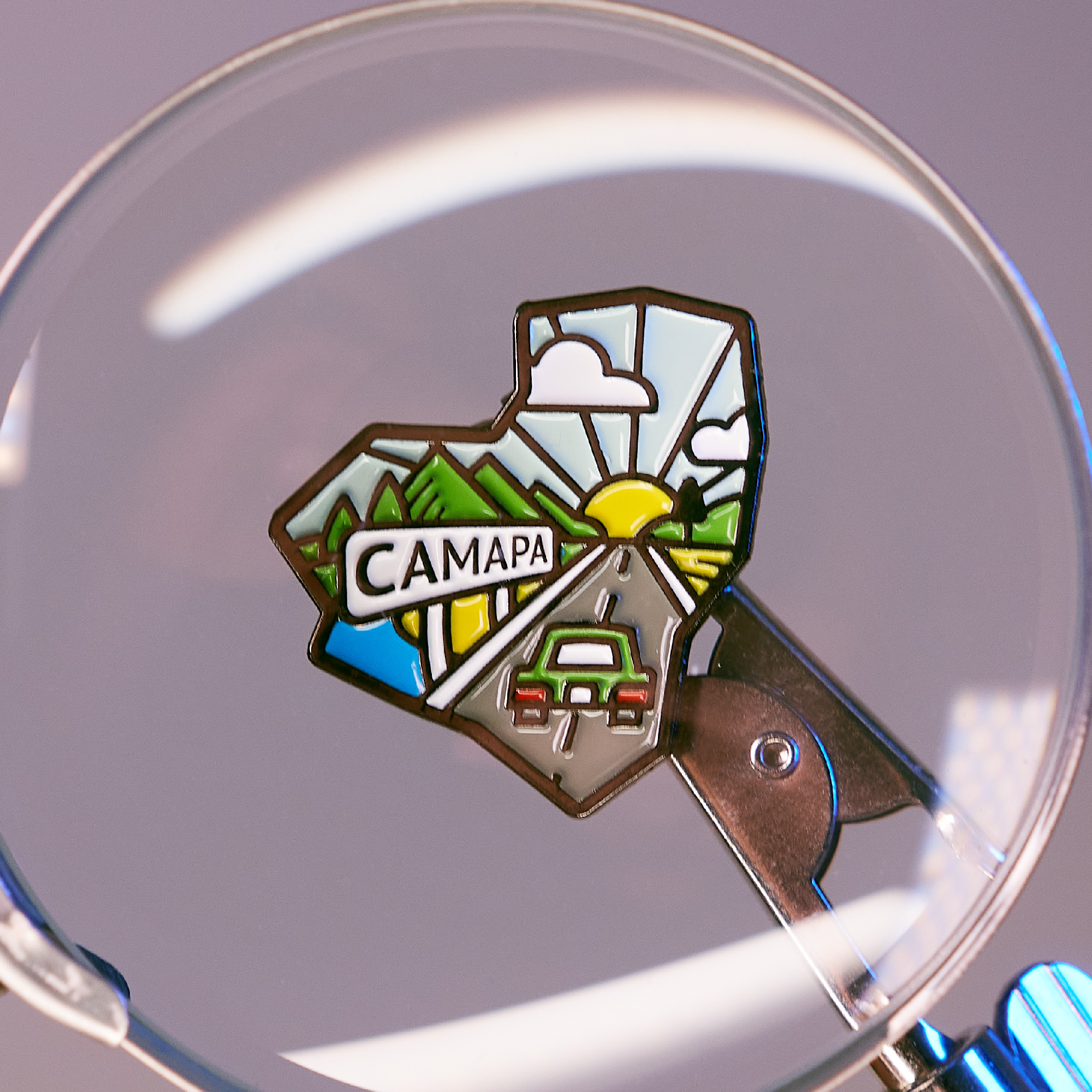 Значок «Самара. Карта». Купить металлический пин 40-ИН. Сувенир. Подарок.